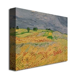 Vincent Van Gogh 'Plain At Auvers 1890' Canvas Art 18 X 24