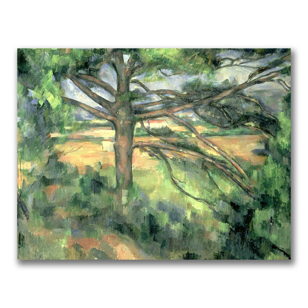 Paul Cezanne 'The Large Pine' Canvas Art 18 X 24