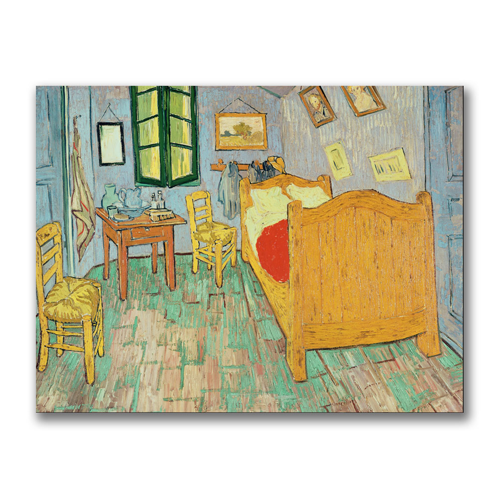 Vincent Van Gogh 'Van Gogh's Bedroom At Arles' Canvas Art 18 X 24