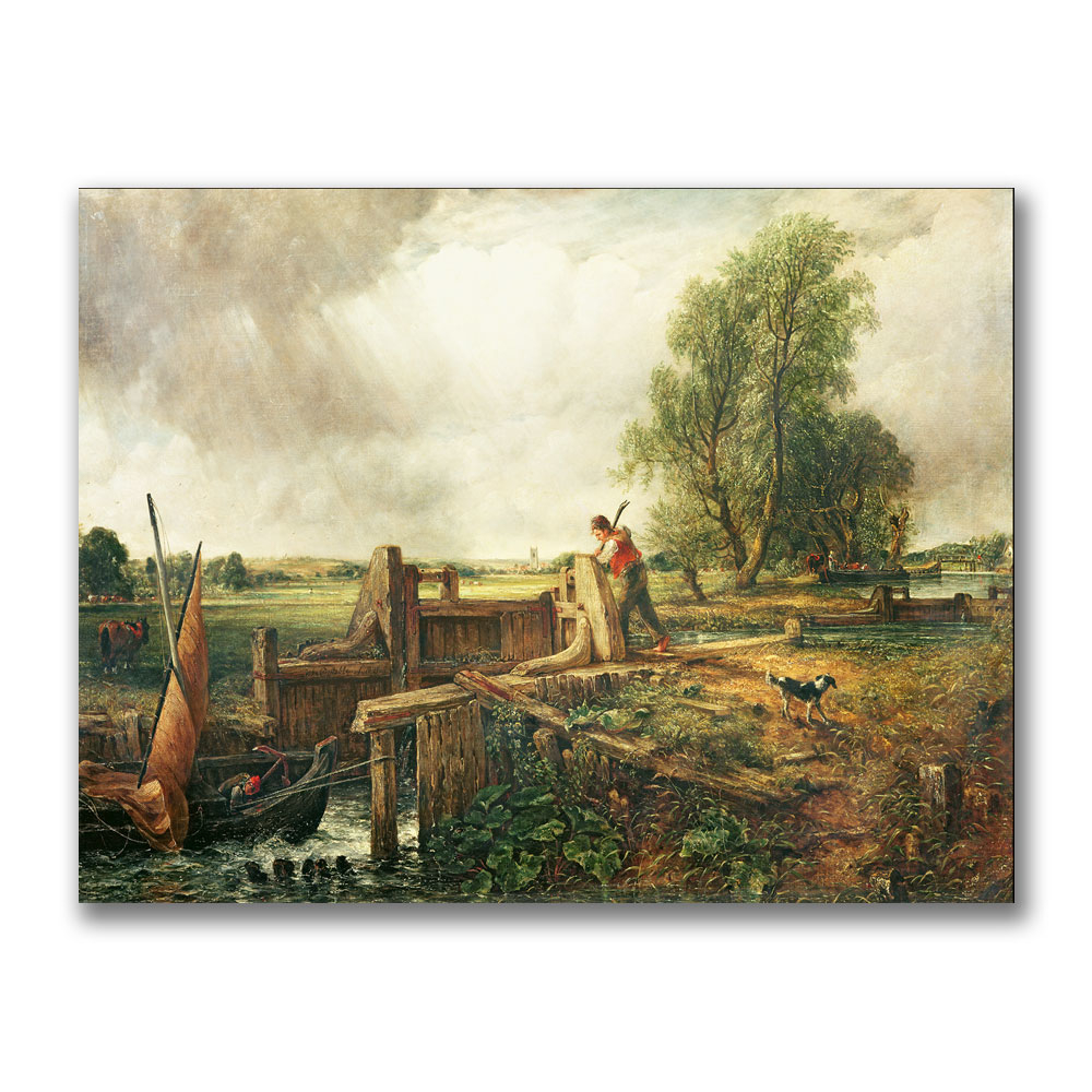 John Constable 'A Passing A Lock' Canvas Art 18 X 24