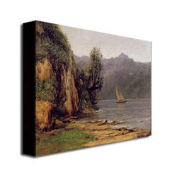 Gustave Courbet 'Vue Du Lac Leman' Canvas Art 18 X 24