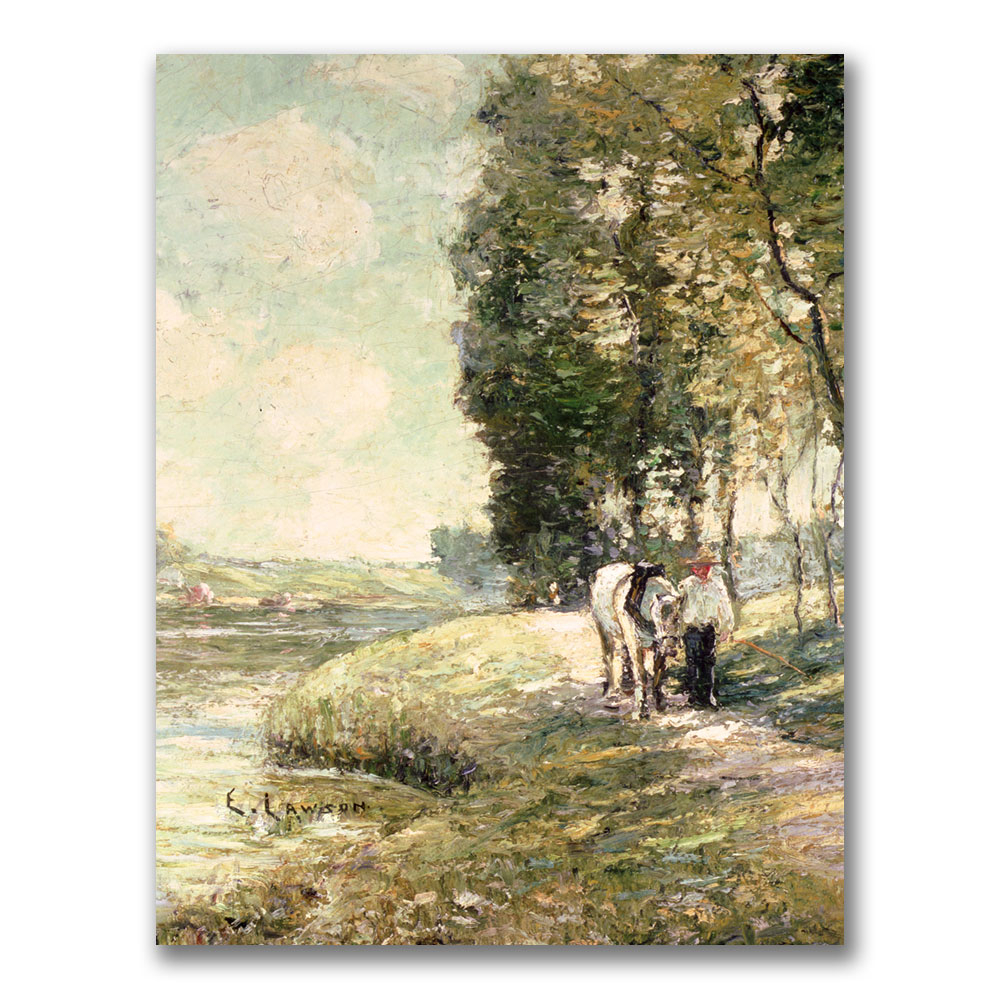 Ernest Lawson 'Country Road To Spuyten' Canvas Art 18 X 24
