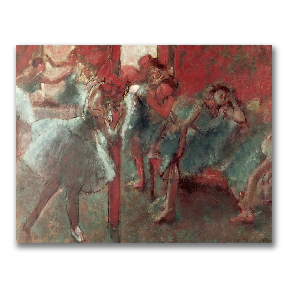 Edgar Degas 'Dancers At Rehearsal 1895-98' Canvas Art 18 X 24