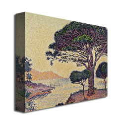Paul Signac 'Umbrella Pines At Caroubier' Canvas Art 18 X 24
