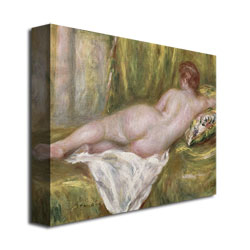 Pierre Renoir 'Reclining Nude From The Back' Canvas Art 18 X 24