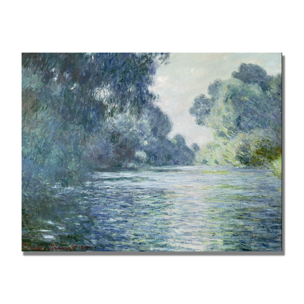 Claude Monet 'Branch Of The Seine Near Giverny' Canvas Art 18 X 24