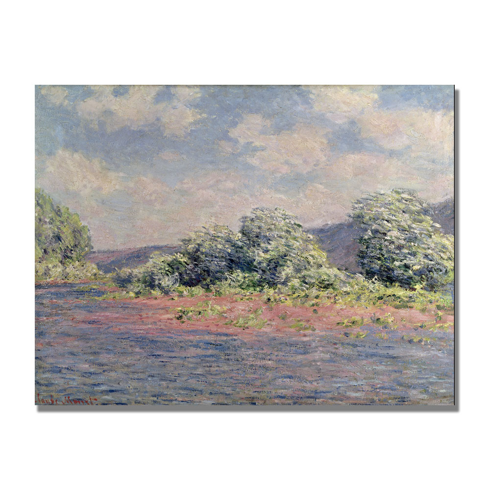 Claude Monet 'The Seine At Port Villez' Canvas Art 18 X 24