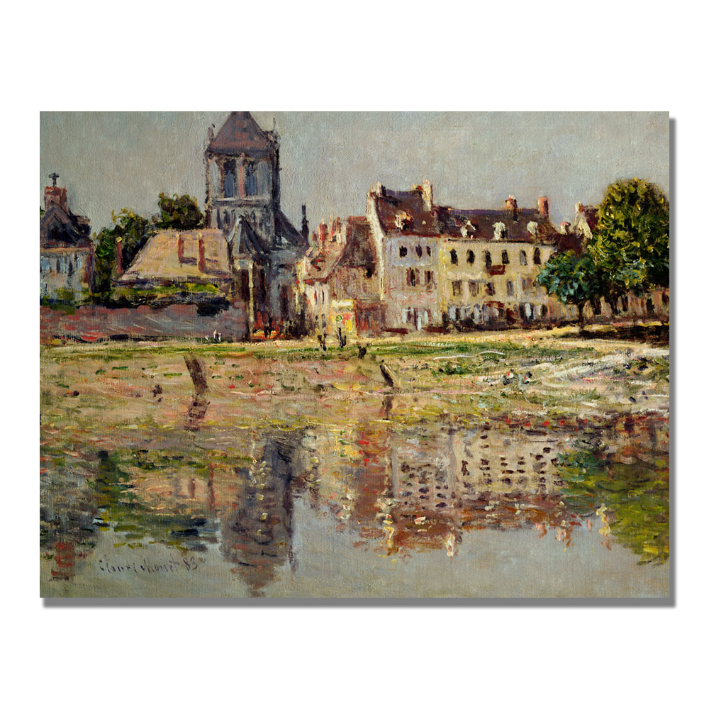 Claude Monet 'By The River At Vernon' Canvas Art 18 X 24