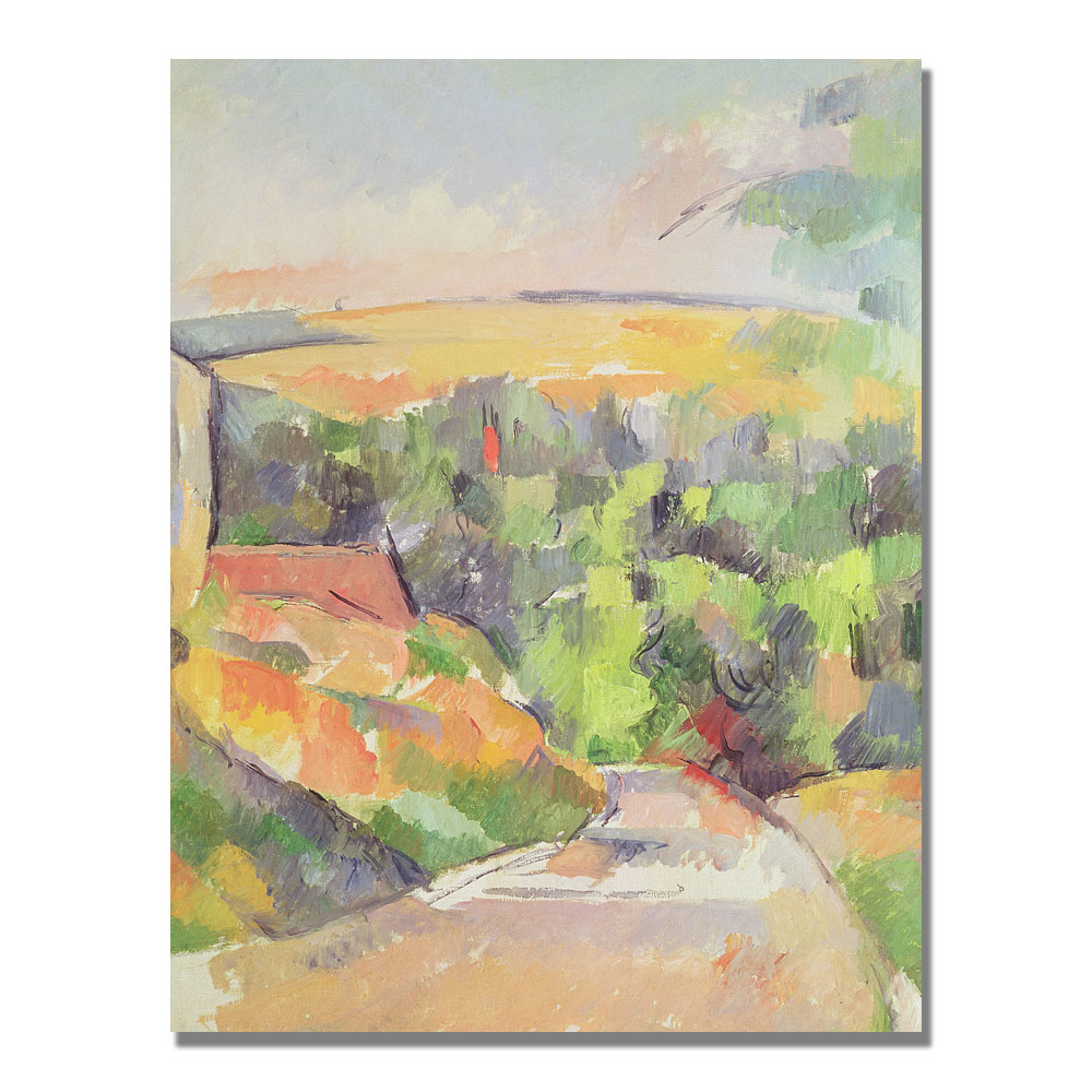 Paul Cezanne 'Bend In The Road' Canvas Art 18 X 24