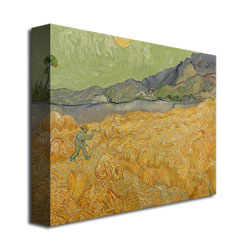 Vincent Van Gogh 'Wheatfields With Reaper' Canvas Art 18 X 24
