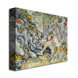 Vincent Van Gogh 'The Ravine Of The Peyroulets' Canvas Art 18 X 24