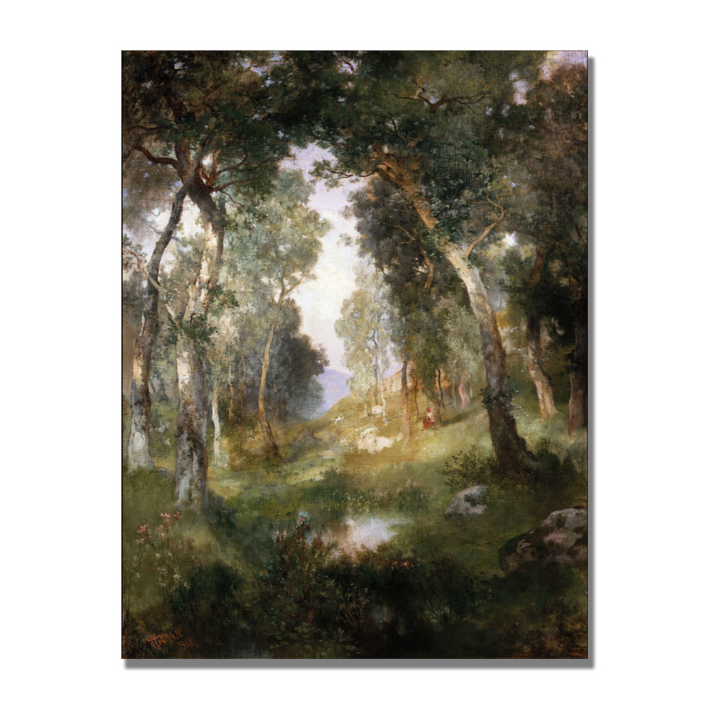Thomas Moran 'Forest Glade, Santa Barbara' Canvas Art 18 X 24