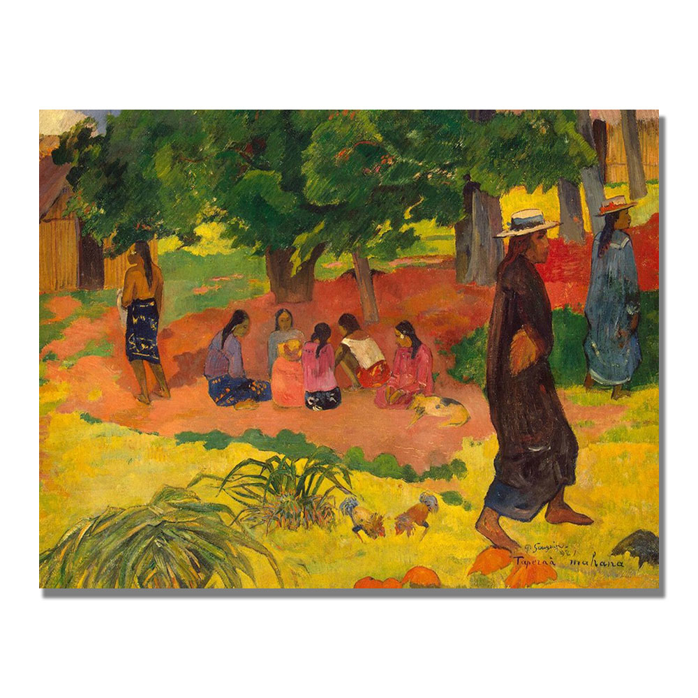 Paul Gauguin 'Taperaa Mahana' Canvas Art 18 X 24