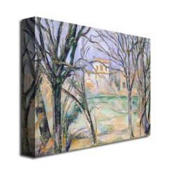 Paul Cezanne 'Trees And Houses' Canvas Art 18 X 24