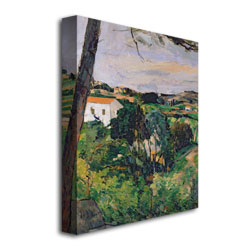 Paul Cezanne 'Landscape With Red Roof' Canvas Art 18 X 24
