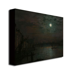 John Grimshaw 'Southwark Bridge By Moonlight' Canvas Art 18 X 24
