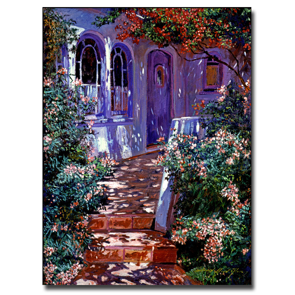 David Lloyd Glover 'Cottage Courtyard' Canvas Art 18 X 24