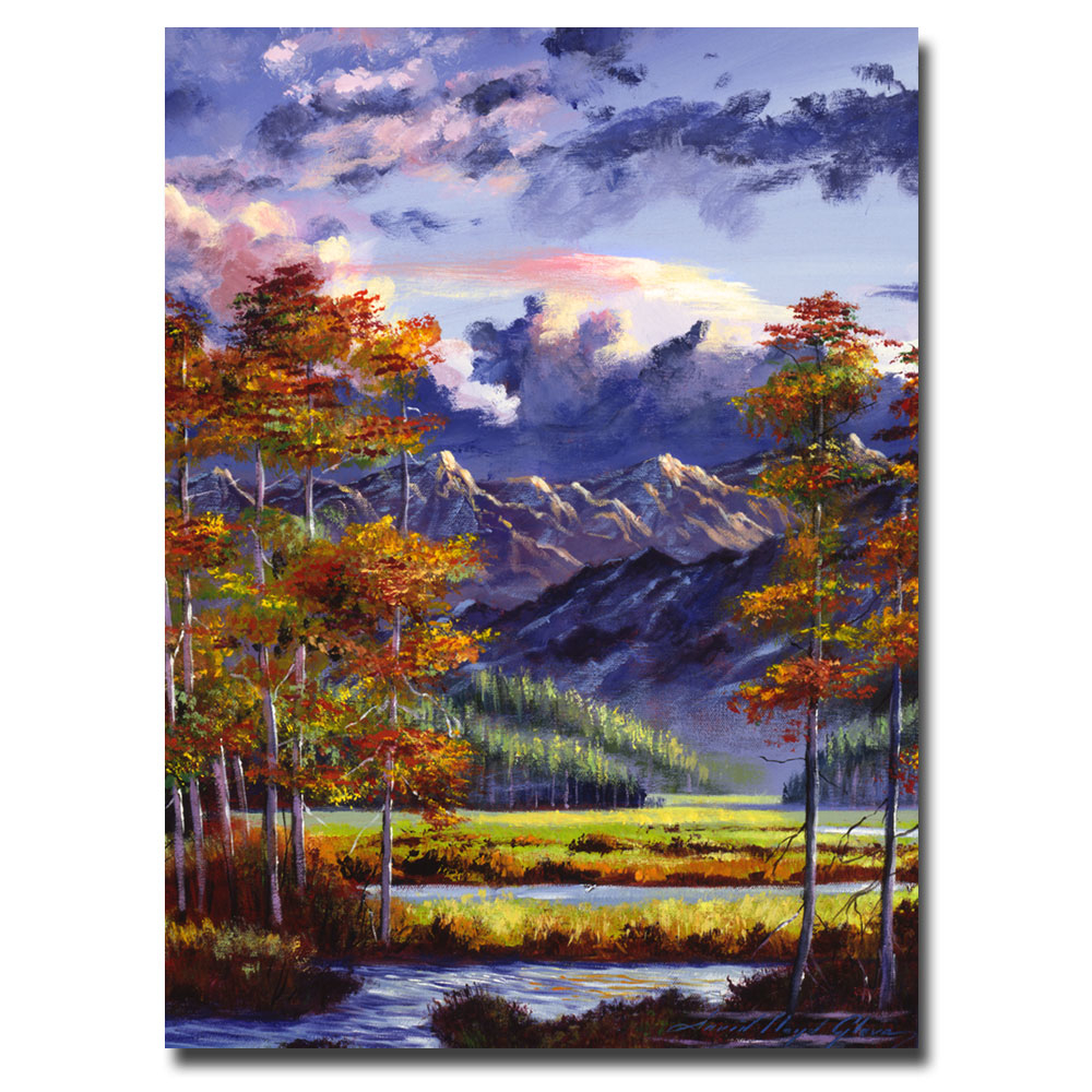 David Lloyd Glover 'Mountain River Valley' Canvas Art 18 X 24