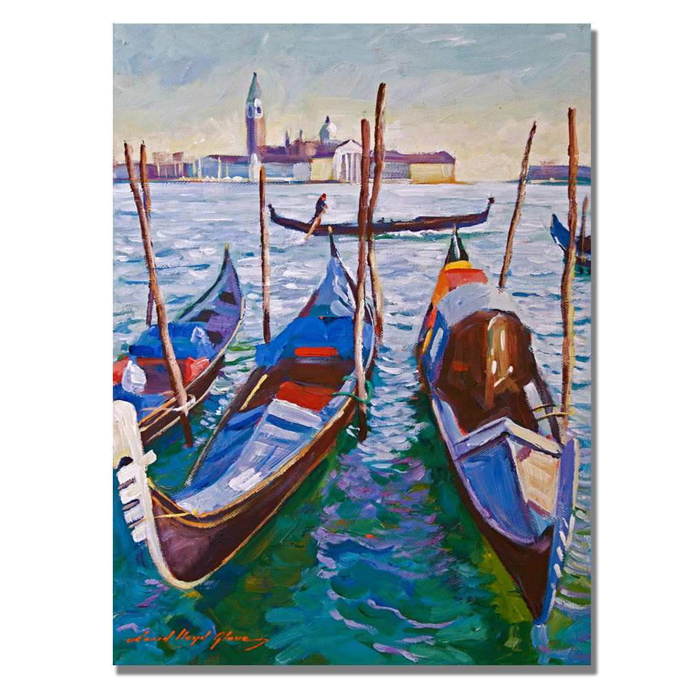 David Lloyd Glover 'Venice Gondolas' Canvas Art 18 X 24