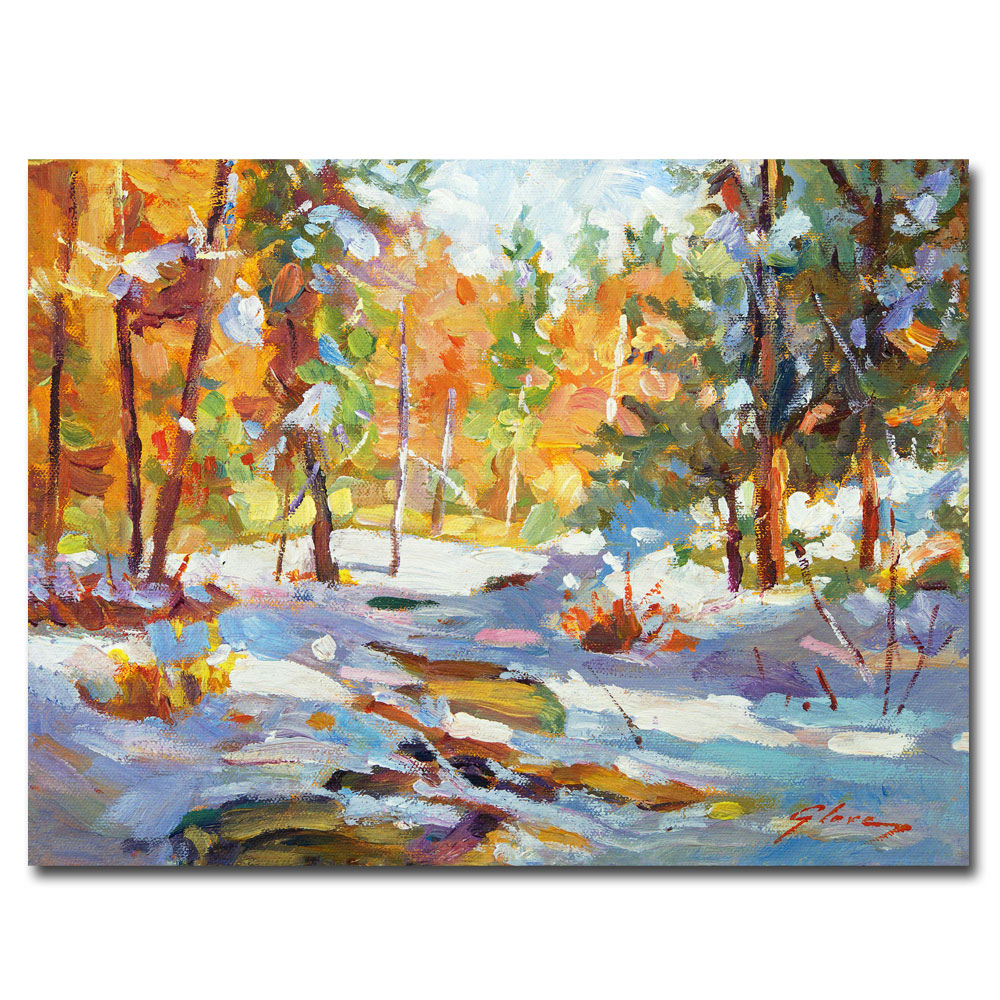 David Lloyd Glover 'Snowy Autumn' Canvas Art 18 X 24