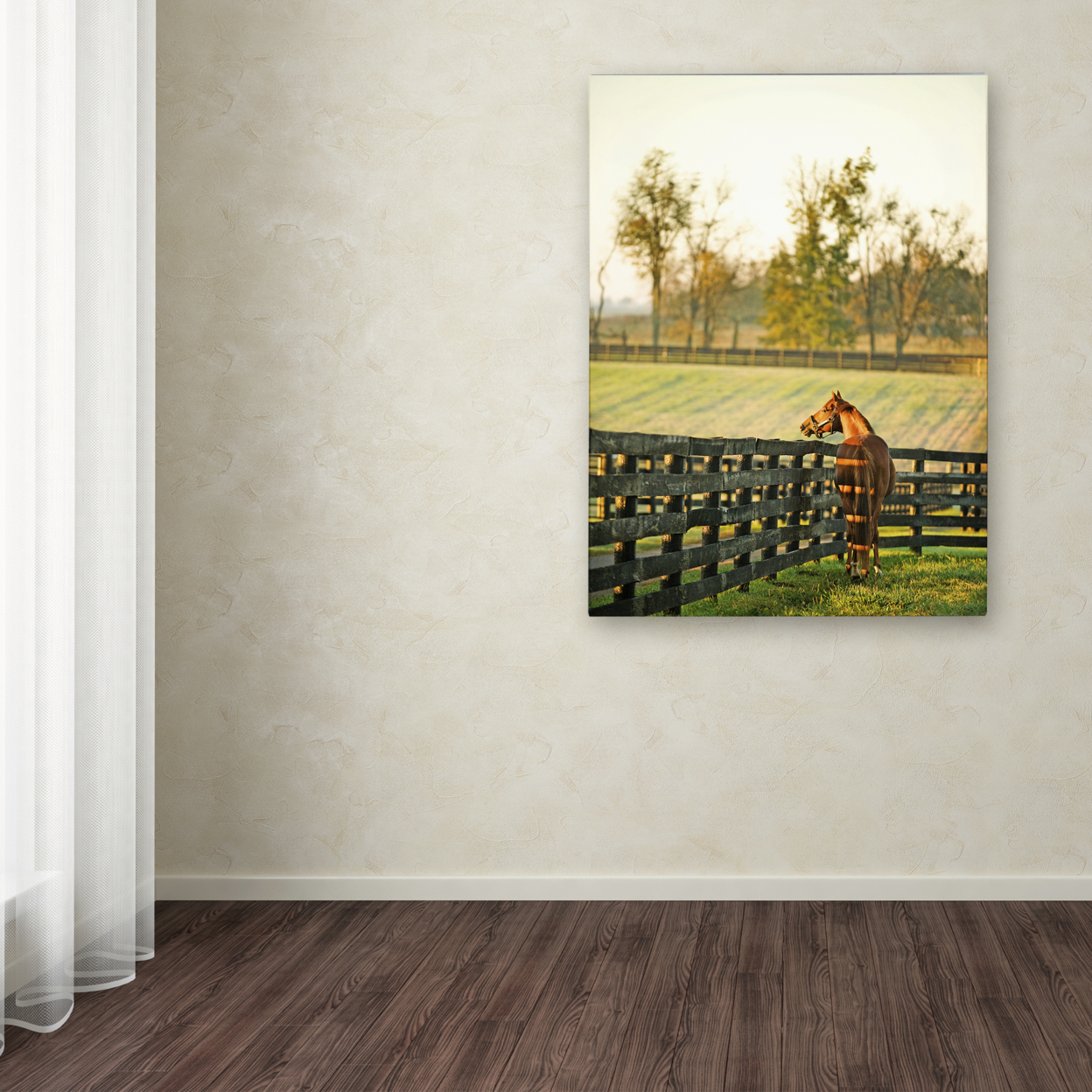 Preston 'Kentucky Horse Sunrise' Canvas Art 18 X 24