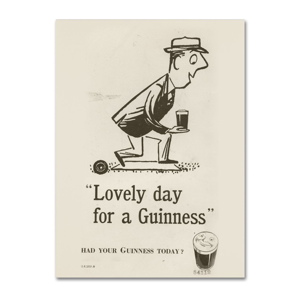 Guinness Brewery 'Lovely Day For A Guinness II' Canvas Art 18 X 24
