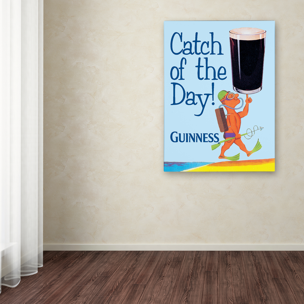 Guinness Brewery 'Catch Of The Day' Canvas Art 18 X 24