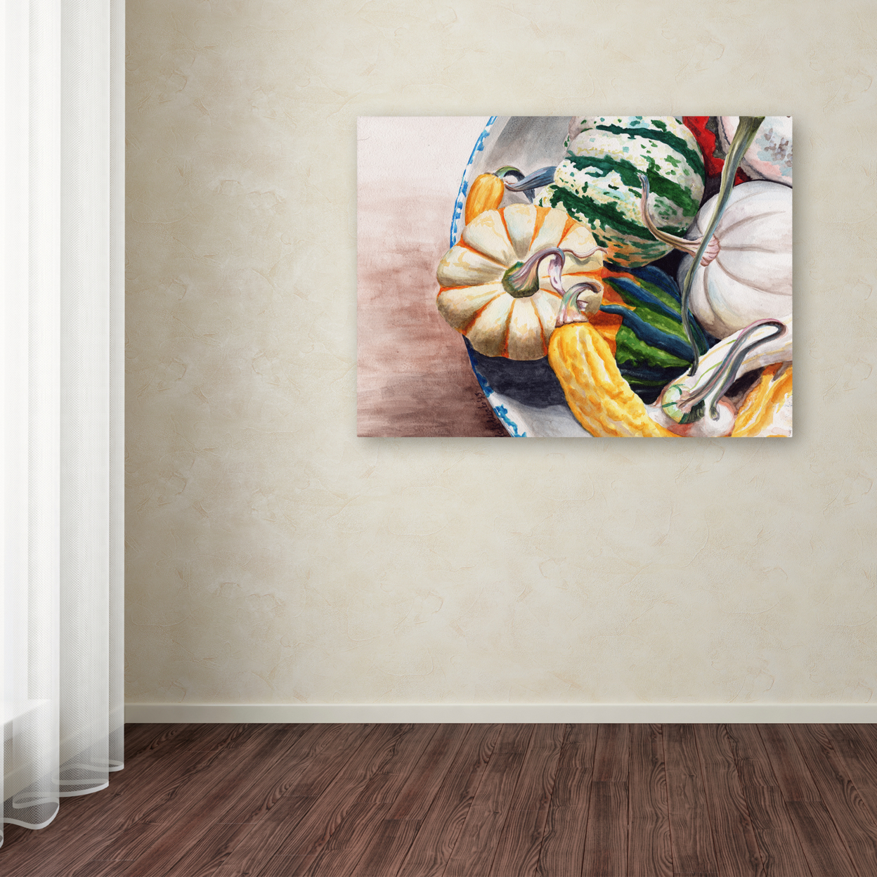Jennifer Redstreake 'Autumn Gourds' Canvas Art 18 X 24