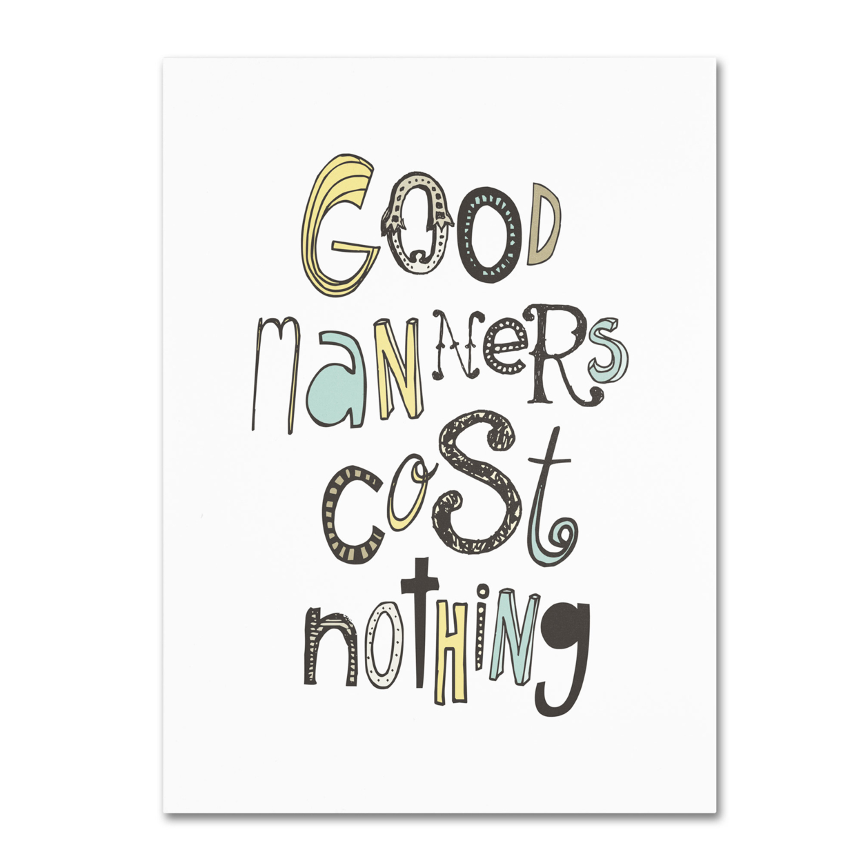 Megan Romo 'Good Manners III' Canvas Art 18 X 24