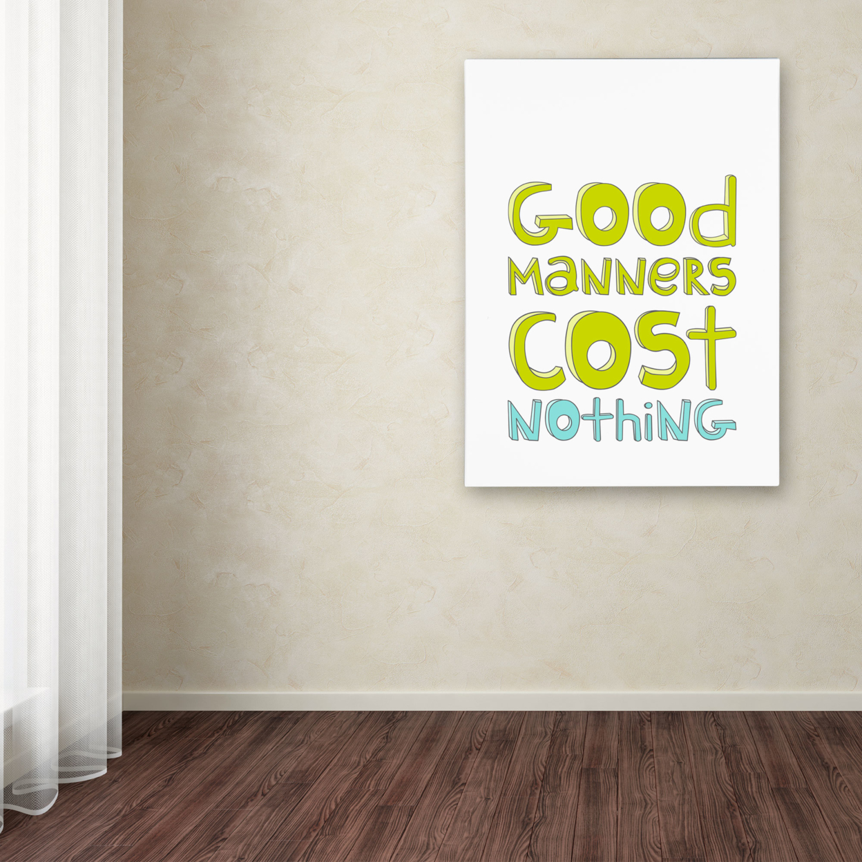 Megan Romo 'Good Manners' Canvas Art 18 X 24