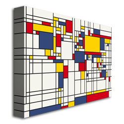 Michael Tompsett 'Mondrian World Map' Canvas Art 18 X 24