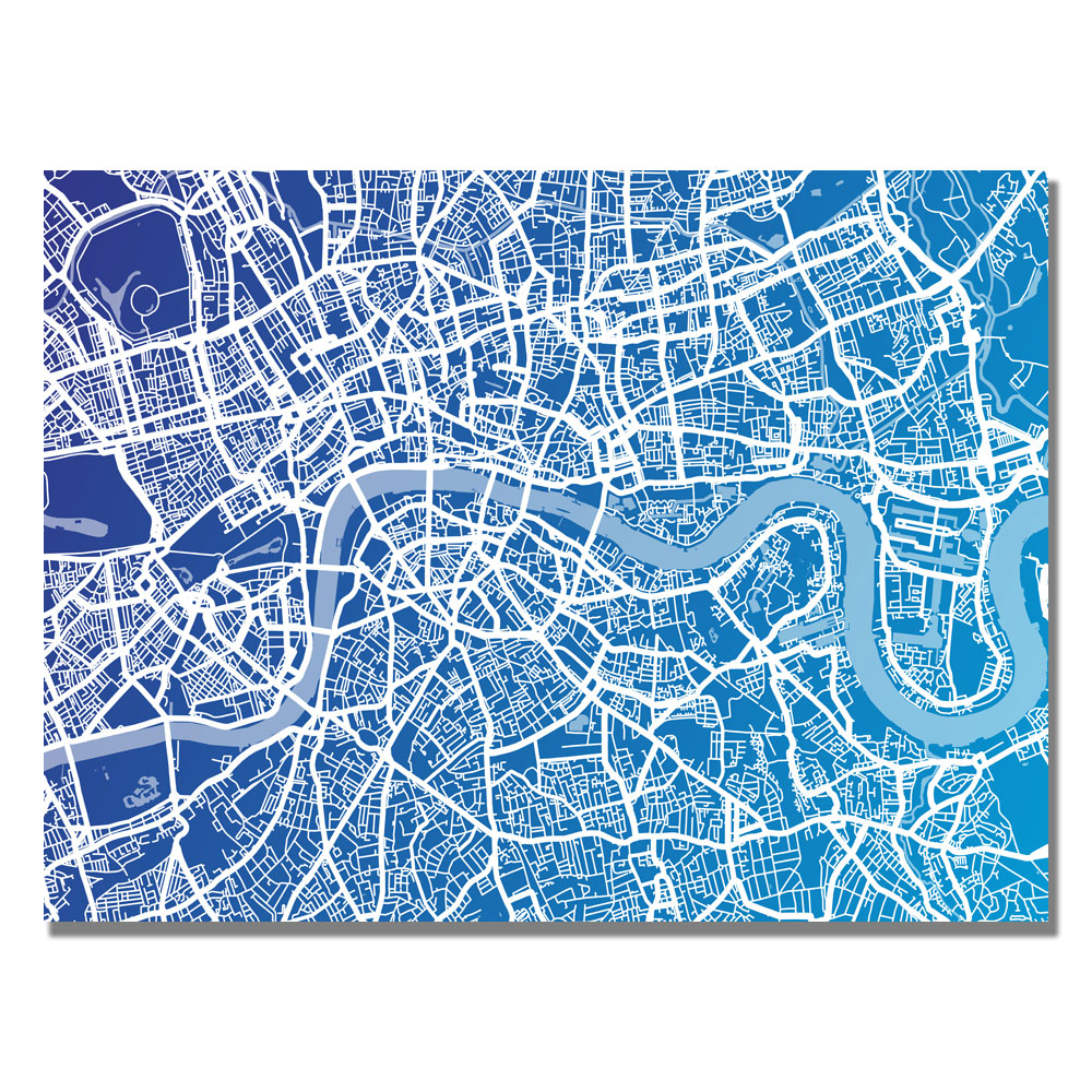 Michael Tompsett 'London Map' Canvas Art 18 X 24