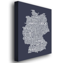 Michael Tompsett 'Germany City Map II' Canvas Art 18 X 24