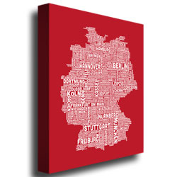 Michael Tompsett 'Germany City Map I' Canvas Art 18 X 24