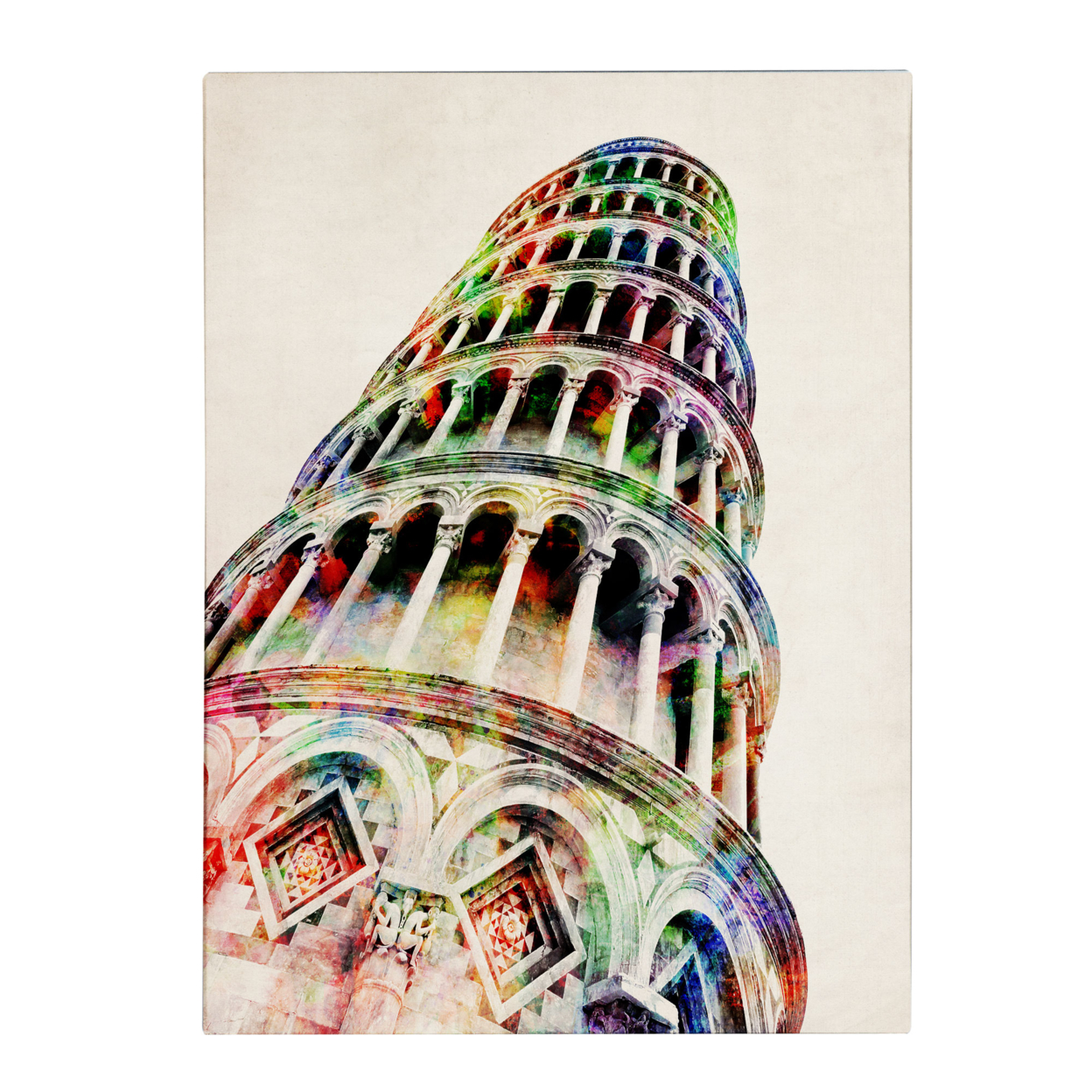 Michael Tompsett 'Leaning Tower Pisa' Canvas Art 18 X 24