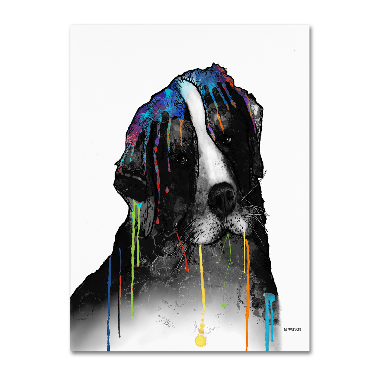 Marlene Watson 'Bernese Mountain Dog' Canvas Art 18 X 24