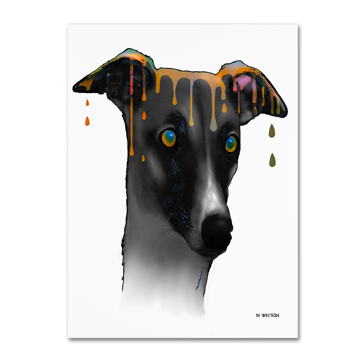 Marlene Watson 'Greyhound' Canvas Art 18 X 24