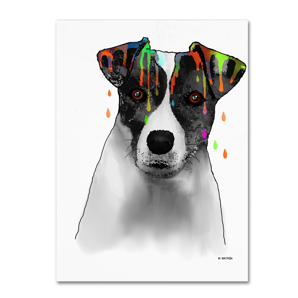 Marlene Watson 'Jack Russel Terrier' Canvas Art 18 X 24