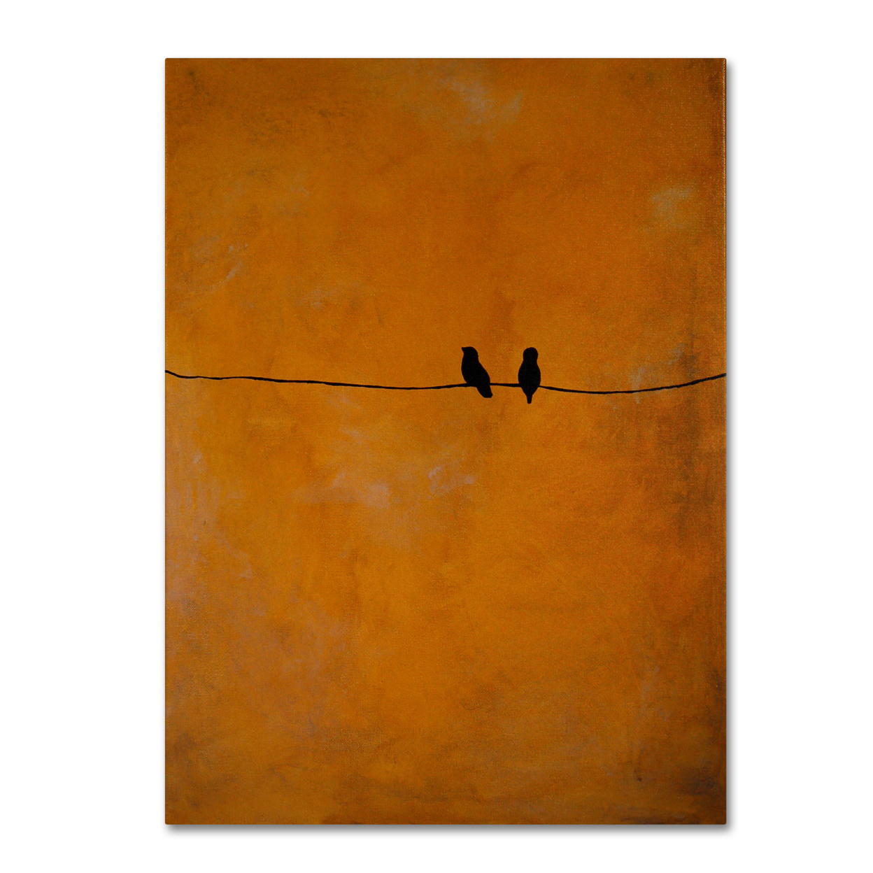 Nicole Dietz 'Bird Pair Yellow' Canvas Art 18 X 24