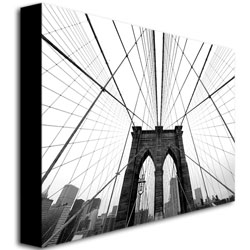 Nina Papiorek 'NYC Brooklyn Bridge' Canvas Art 18 X 24