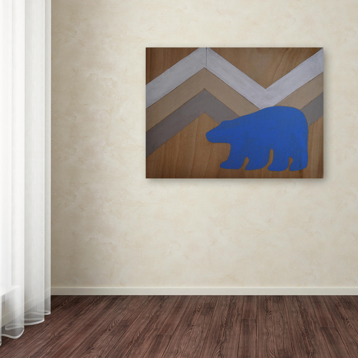 Nicole Dietz 'Blue Polar Bear' Canvas Art 18 X 24