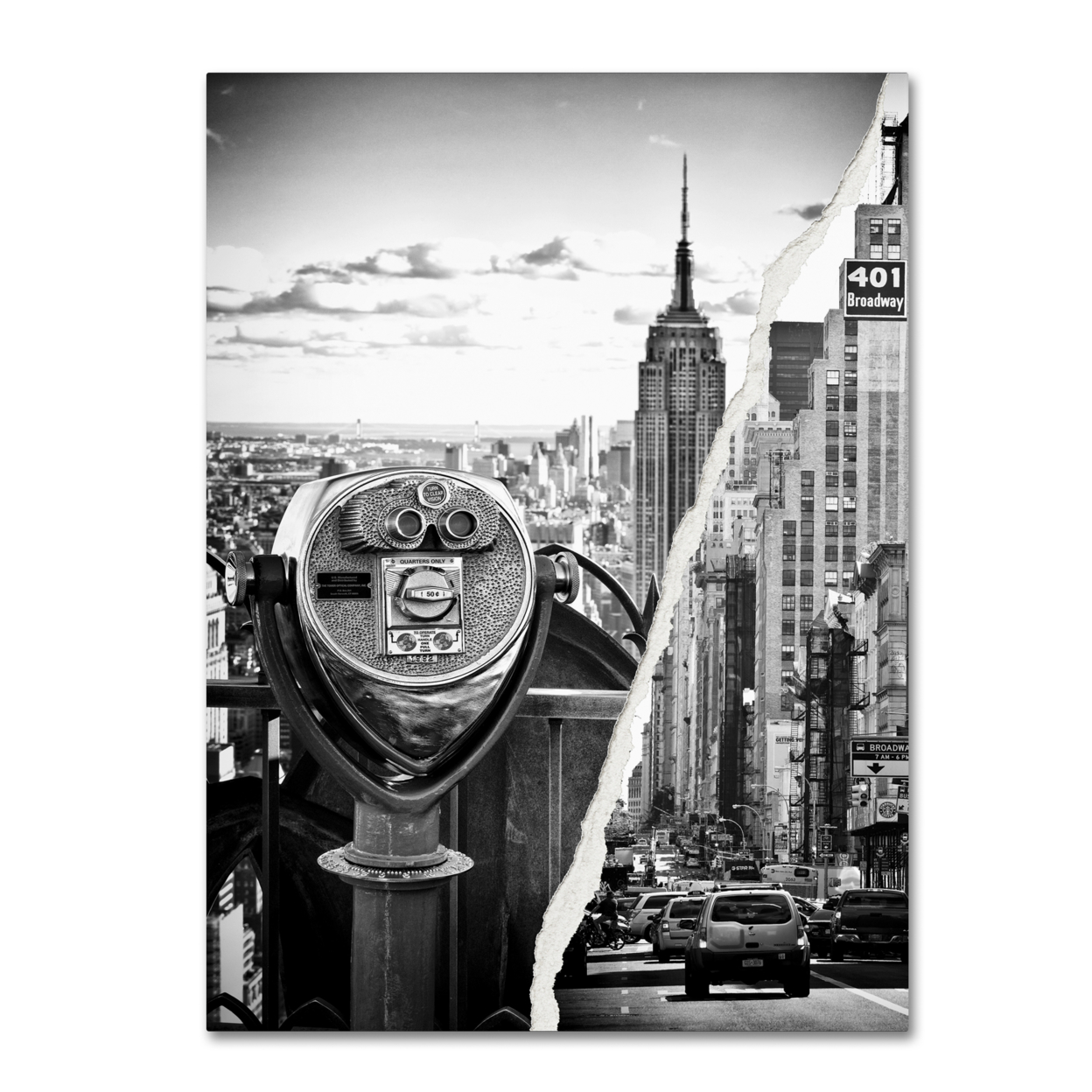 Philippe Hugonnard 'Looking To New York City' Canvas Art 18 X 24