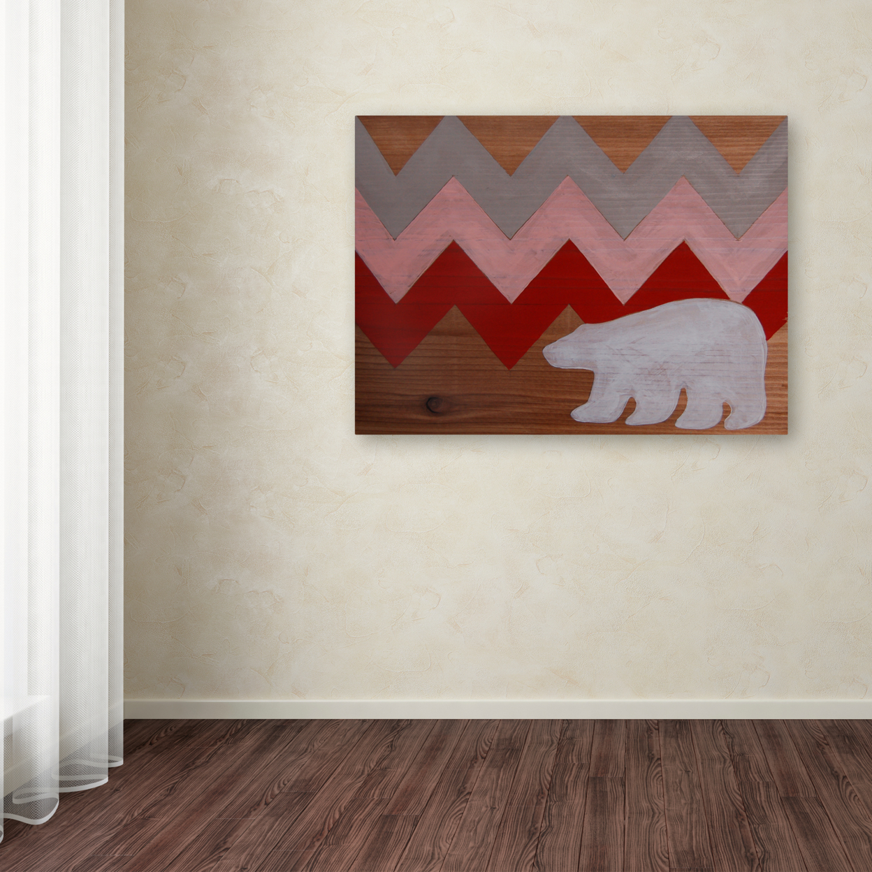 Nicole Dietz 'Polar Bear Red' Canvas Art 18 X 24