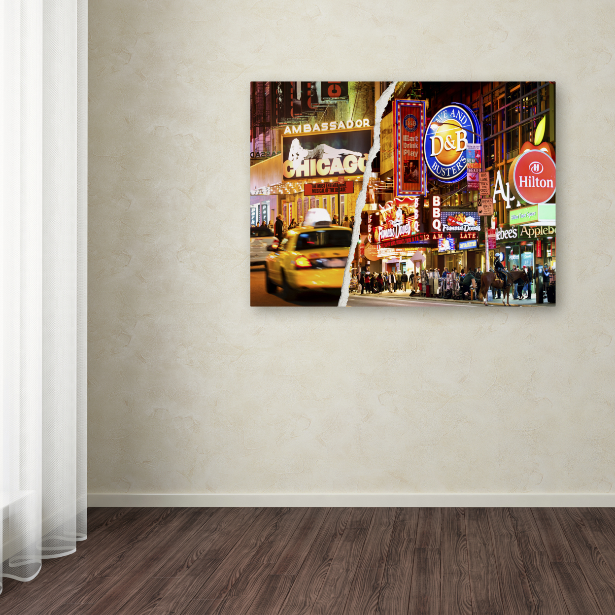 Philippe Hugonnard 'Times Square Colours' Canvas Art 18 X 24