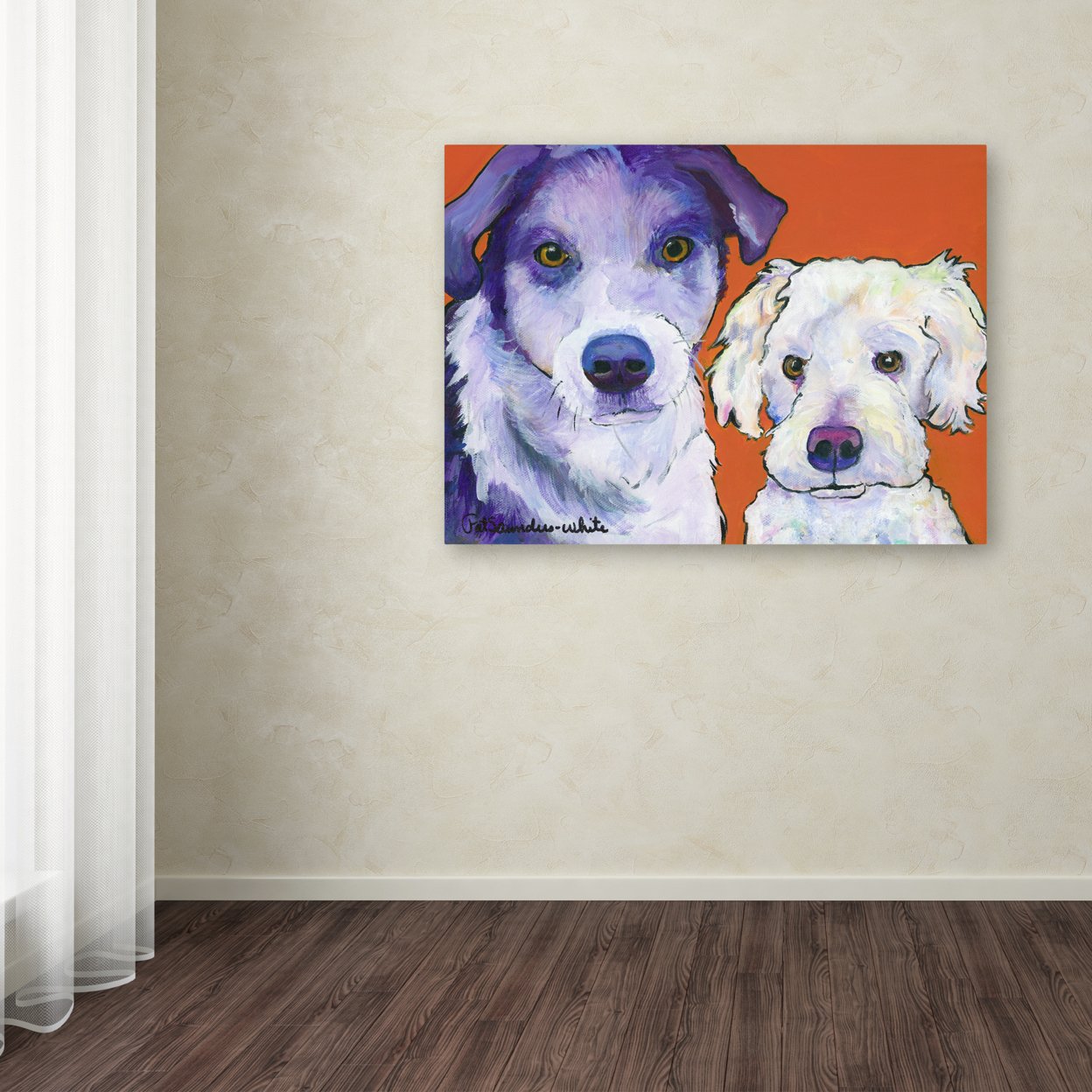 Pat Saunders-White 'Milo And Max' Canvas Art 18 X 24