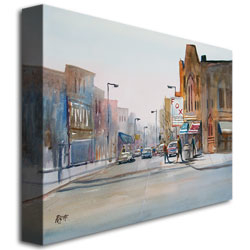 Ryan Radke 'Steven's Point Downtown' Canvas Art 18 X 24