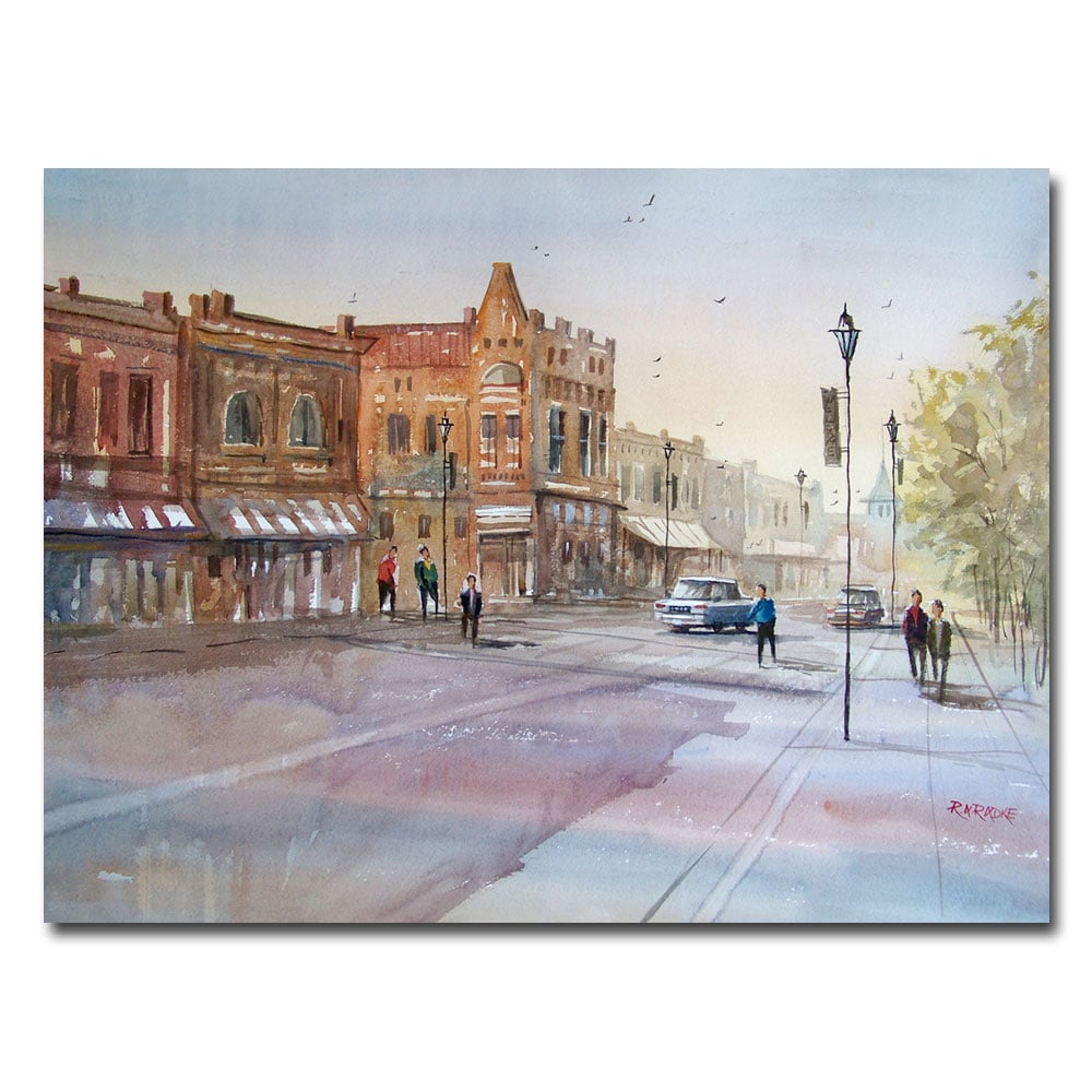 Ryan Radke 'Waupaca - Main Street' Canvas Art 18 X 24