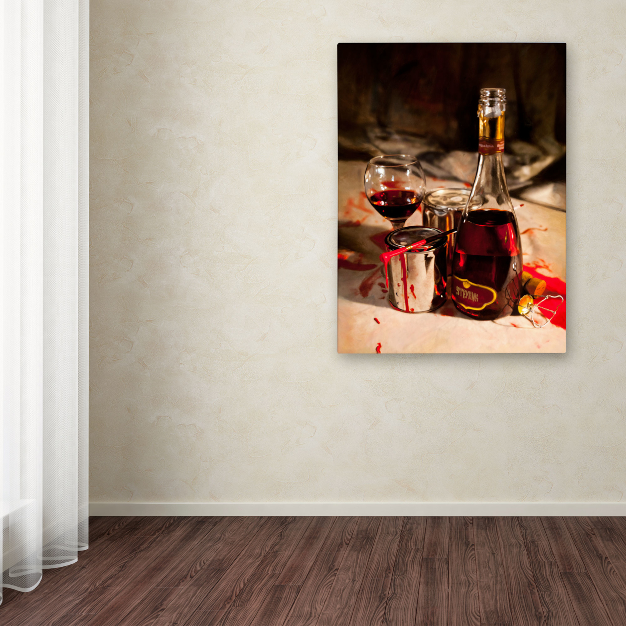 Roderick Stevens 'Red Label Wine' Canvas Art 18 X 24