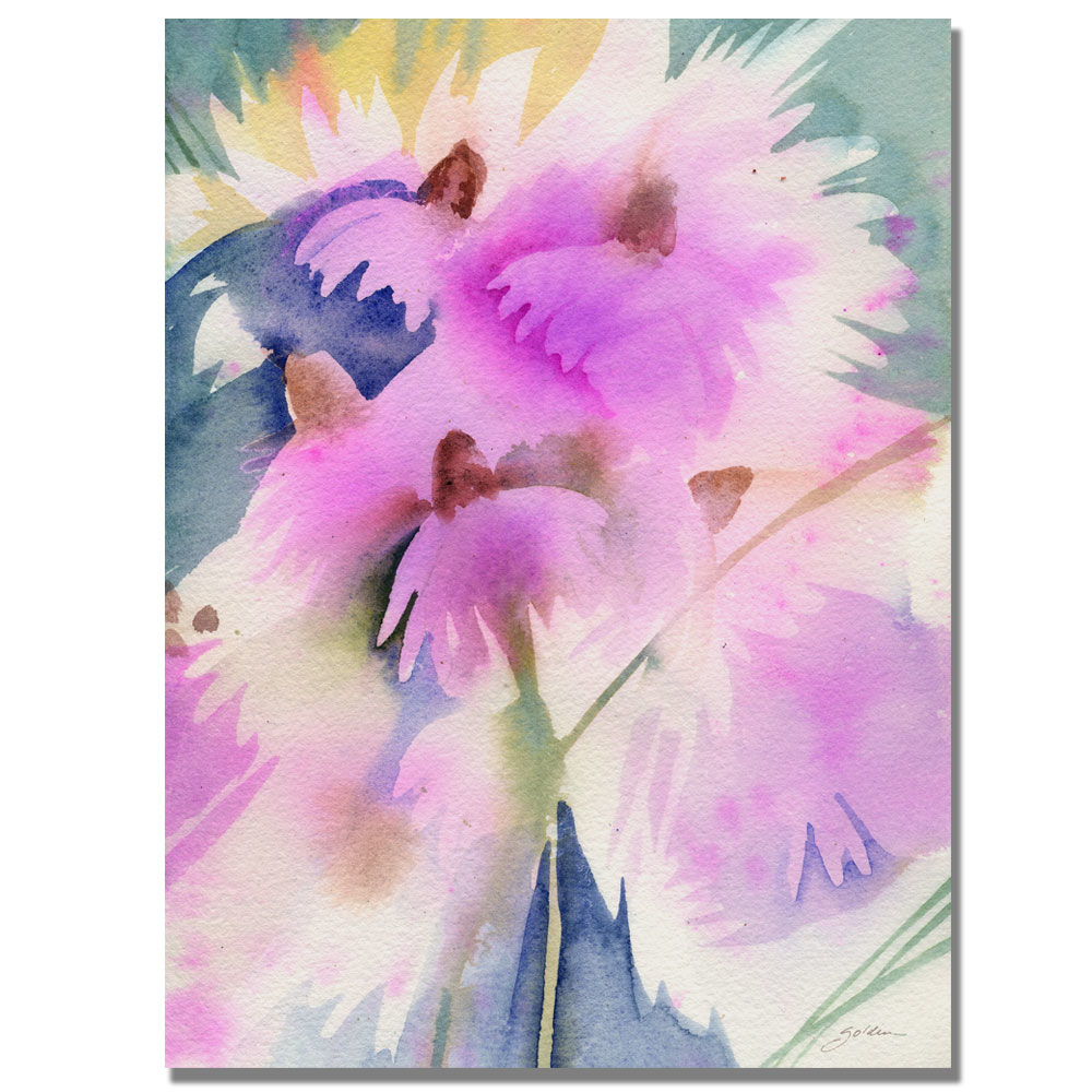Sheila Golden 'Purple Coneflower Rivere' Canvas Art 18 X 24