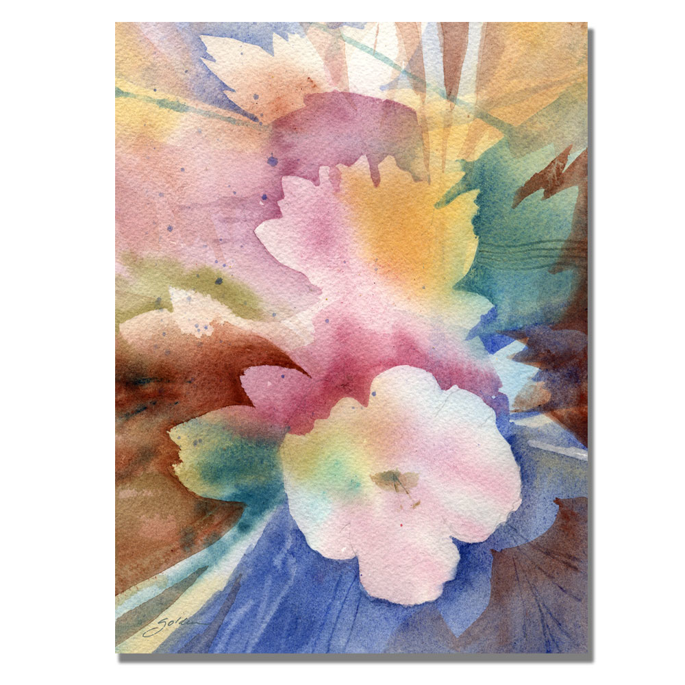 Sheila Golden 'White Floral Symphony' Canvas Art 18 X 24